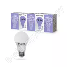 Светодиодная лампа sweko 5 шт 42led-a60-10w-230-6500k-e27-p