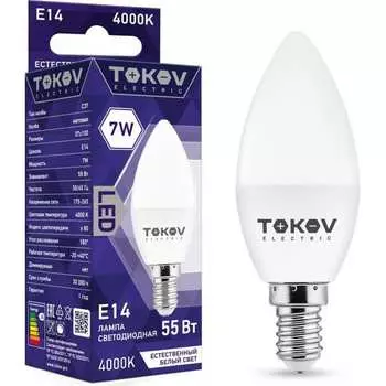 Светодиодная лампа TOKOV ELECTRIC TKE-C37-E14-7-4K
