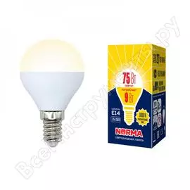 Светодиодная лампа Volpe LED-G45-9W/WW/E14/FR/NR UL-00003826