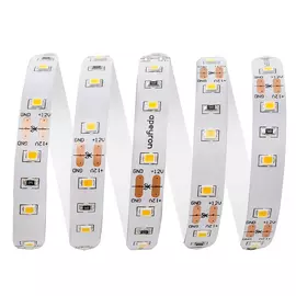 Светодиодная лента apeyron 12в, 12вт/м, smd2835, 60д/м, ip20, 1100лм/м, теплый белый 454