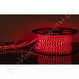 Светодиодная лента elektrostandard 220v, 14,4w, 60led, 5050, ip65, красный, 50 м, lstr003 a033712