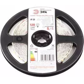 Светодиодная лента ЭРА LS2835-120LED-IP20-WW-eco-5m Б0035596