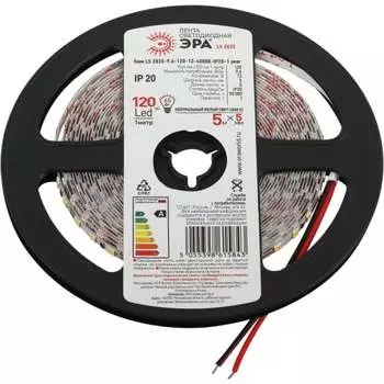 Светодиодная лента ЭРА узкая 5мм LS2835 9,6120124000KIP201 year5m нейтральный белый свет Б0053980