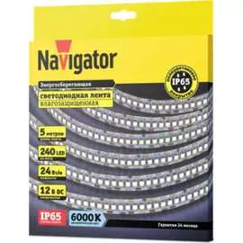 Светодиодная лента Navigator NLS-2835CW240-24-IP65-12V 14460