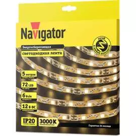 Светодиодная лента Navigator NLS-2835WWST72-6-IP20-12V 14471
