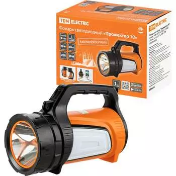 Светодиодный аккумуляторный фонарь TDM ELECTRIC Прожектор 10 SQ0350-0003