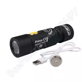 Светодиодный фонарь armytek prime c1 magnet usb+18350, 1050 лм, аккумулятор f00903sc