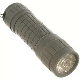 Светодиодный фонарь denzel серый корпус с мягким покрытием 92612