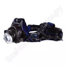 Светодиодный налобный фонарь perfeo pf_a4404, 180lm, аккумулятор 18650, zoom, 3 режима 30 011 880