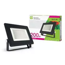 Светодиодный прожектор asd сдо-07-200 черный ip65 4690612034348