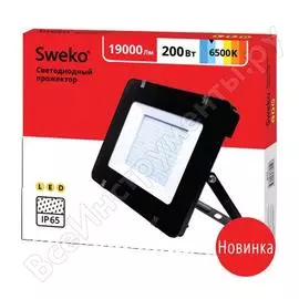 Светодиодный прожектор sweko sfl-sl-200w-230-6500k-bl