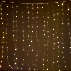 Светодиодный занавес shlights 400 минисветодиодов 2,2х2,2 метра, теплый белый clldm400-ww-4,5v