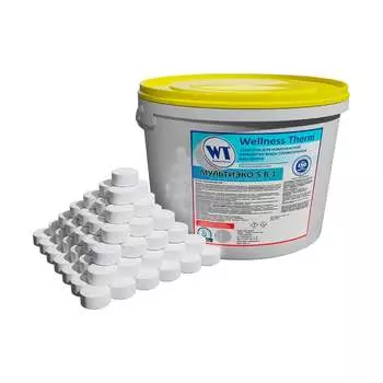 Таблетки для комплексной обработки воды в бассейнах Wellness therm МУЛЬТИЭКО 5 В 1 877413