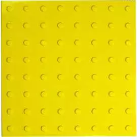 Тактильная плитка PALITRA TECHNOLOGY преодолимое препятствие, поле внимания 50245-2-PU-500x500x4-Y-10