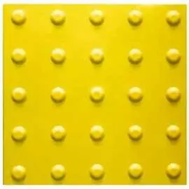 Тактильная плитка PALITRA TECHNOLOGY преодолимое препятствие 50245-2-PVC-300x300x4-Y-10