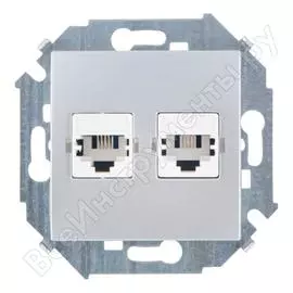 Телефонная двойная розетка Simon 1591589-033