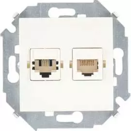 Телефонная и компьютерная розетка Simon 1591590-031