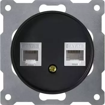 Телефонная/компьютерная двойная розетка OneKeyElectro 2172817