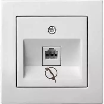 Телефонная одинарная розетка LIREGUS epsilon 28-030