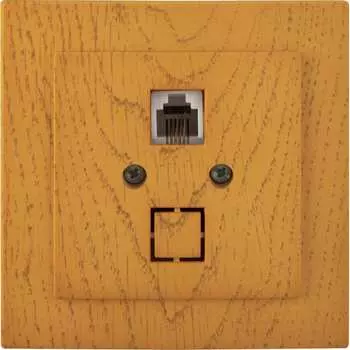 Телефонная, одноместная розетка Nilson TOURAN WOOD 24251040