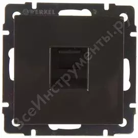 Телефонная розетка rj-11 werkel wl07-rj-11 серо-коричневый a029854