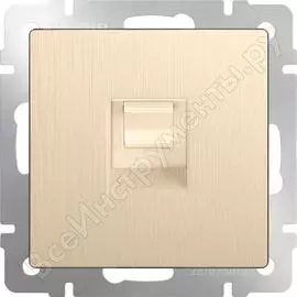 Телефонная розетка rj-11 werkel wl10-rj-11 шампань рифленый a035624