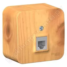 Телефонная розетка schneider electric blanca, о/у, rj11, ясень blnia011005