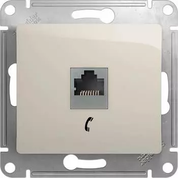 Телефонная розетка Systeme Electric Glossa GSL000981T
