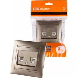 Телефонная розетка TDM ELECTRIC Лама SQ1815-0719