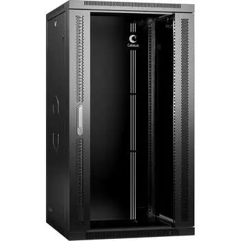 Телекоммуникационный настенный разобранный шкаф Cabeus SH-05F-22U60/60-R-BK