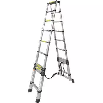 Телескопическая алюминиевая двухсекционная лестница-стремянка Forsage F-UP350-2