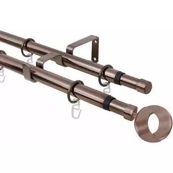 Телескопический двухрядный карниз Эскар 3332161949554