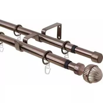 Телескопический двухрядный карниз Эскар 3332161949551