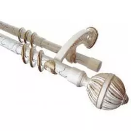 Телескопический круглый двухрядный карниз Волшебная палочка