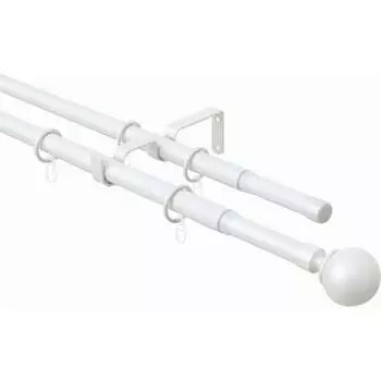 Телескопический металлический двухрядный карниз для штор Arttex