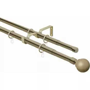 Телескопический металлический двухрядный карниз для штор Arttex
