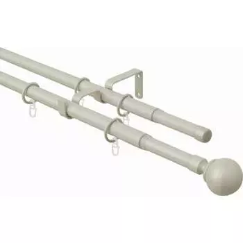 Телескопический металлический двухрядный карниз для штор Arttex