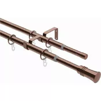 Телескопический металлический двухрядный карниз для штор Arttex