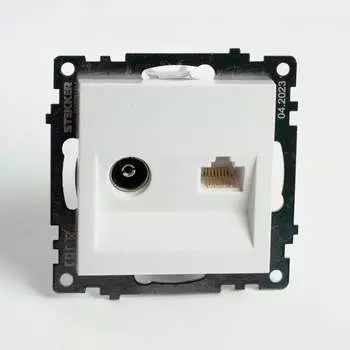 Телевизионная компьютерная розетка STEKKER катрин gls00-7106-01 49181