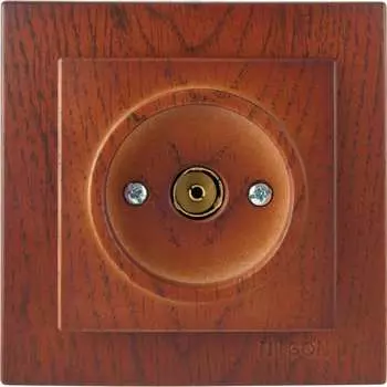 Телевизионная, проходная розетка Nilson TOURAN WOOD 24261028