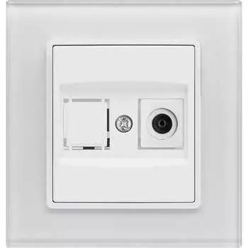 Телевизионная розетка Vesta Electric Exclusive White FRZ00040006BEL