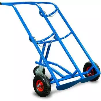 Тележка для баллонов пропан + кислород TOR ТГК-П, 2 баллона, 250 пневмо + 160 поворотное 1023962