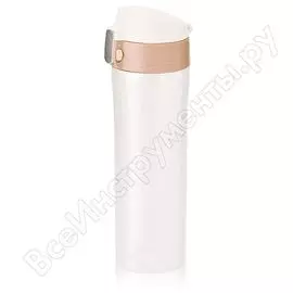 Термокружка asobu diva cup 0.45 л, белая v600 white-brown