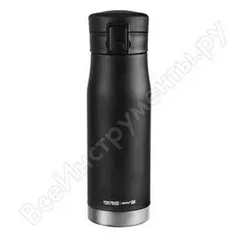 Термокружка asobu liberty canteen 0.5 л, черная/стальная lc17 black-silver