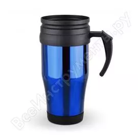 Термокружка diolex 0.45л, нержавеющая сталь+пластик, двойные стенки, цвет синий dxm-450-2-b