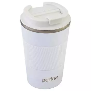 Термокружка для напитков Perfeo PF_E1379 с крышкой-поилкой, объем 0.35 л, белый 30018808
