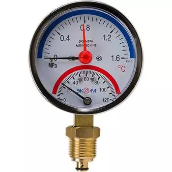 Термоманометр ЭКО-М Экомера МД04-80-G-1,6МПа-120-РИ