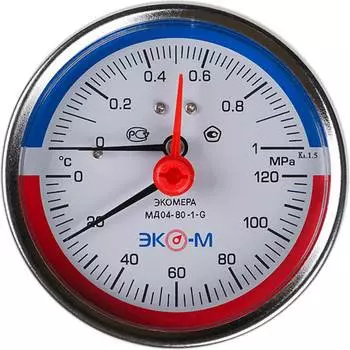 Термоманометр ЭКО-М Экомера МД04-80-G-1МПа-120-L-40-ОИ
