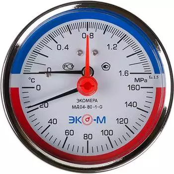 Термоманометр ЭКО-М Экомера МД04-80-G-1,6МПа-160-L-60-ОИ