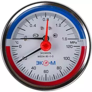 Термоманометр ЭКО-М Экомера МД04-80-G-1,6МПа-120-L-60-ОИ
